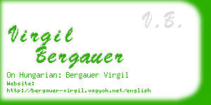 virgil bergauer business card
